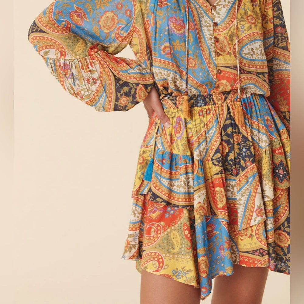 Spell Belladonna Handkerchief Mini Skirt Kaleidoscope - Picture 6 of 10